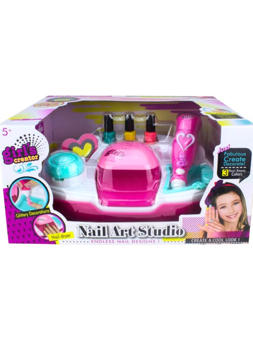 Pretend Play Nail Art Kit for Kids, DIY Manicure Beauty Salon Toy - Picture 6 of 10